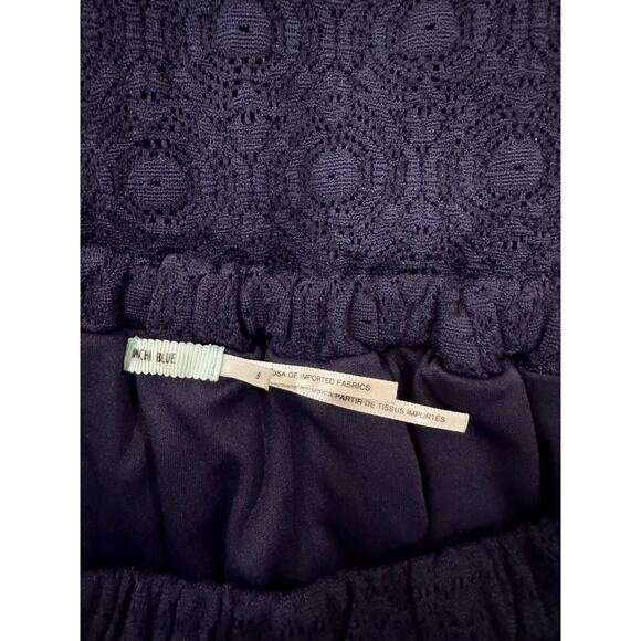 Kimchi Blue by Urban Outfitters Off Shoulder Navy Blue Blouse Women's Small Twee - Picture 9 of 11